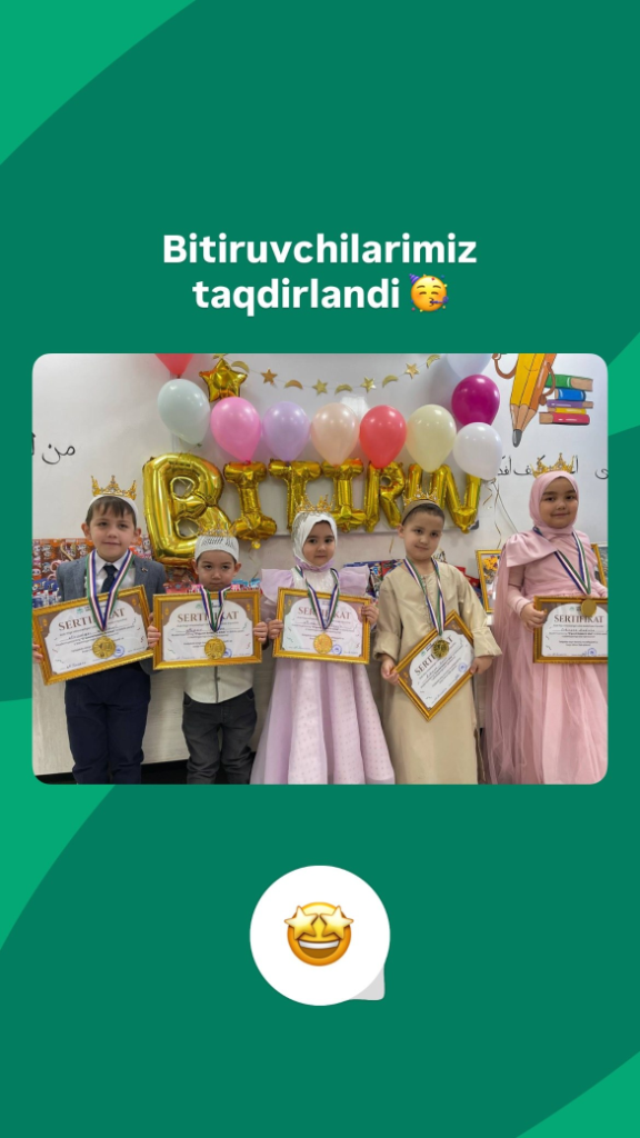Bitiruvchilarimiz taqdirlandi 🥳